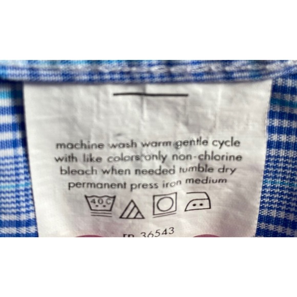 Izod Button Down Plaid Shirt Size Tall 17.5 - Picture 3 of 5